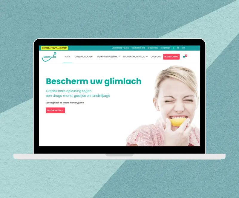 Website op maat voor Mouthacid, start-up in de tandheelzorg