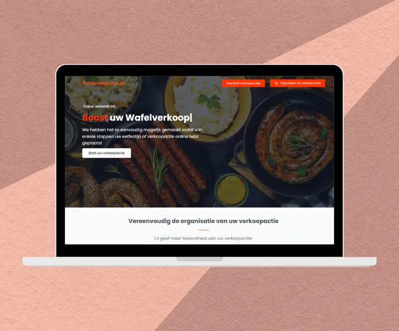 Online bestelplatform voor eetfestijnen van verenigingen